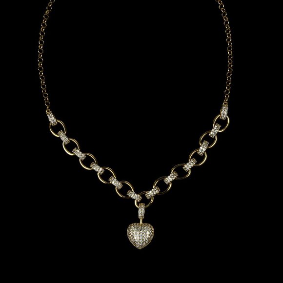 Verano Hill Heart Pendant Necklace & Bracelet Set – Gold – NWOT - Picture 4 of 6